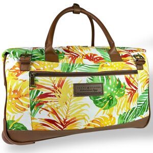 Tommy Hilfiger Rolling Suitcase Travel Weekender Overnight Bag Luggage 20”